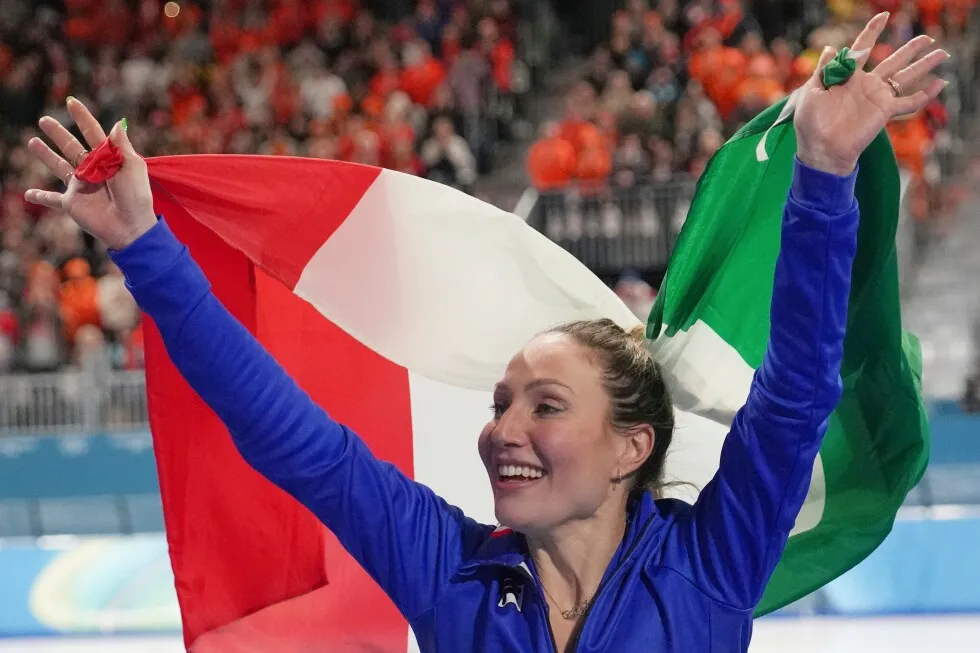 Speedskater Francesca Lollobrigida wins host Italy’s first gold medal of the Milan Cortina Olympics